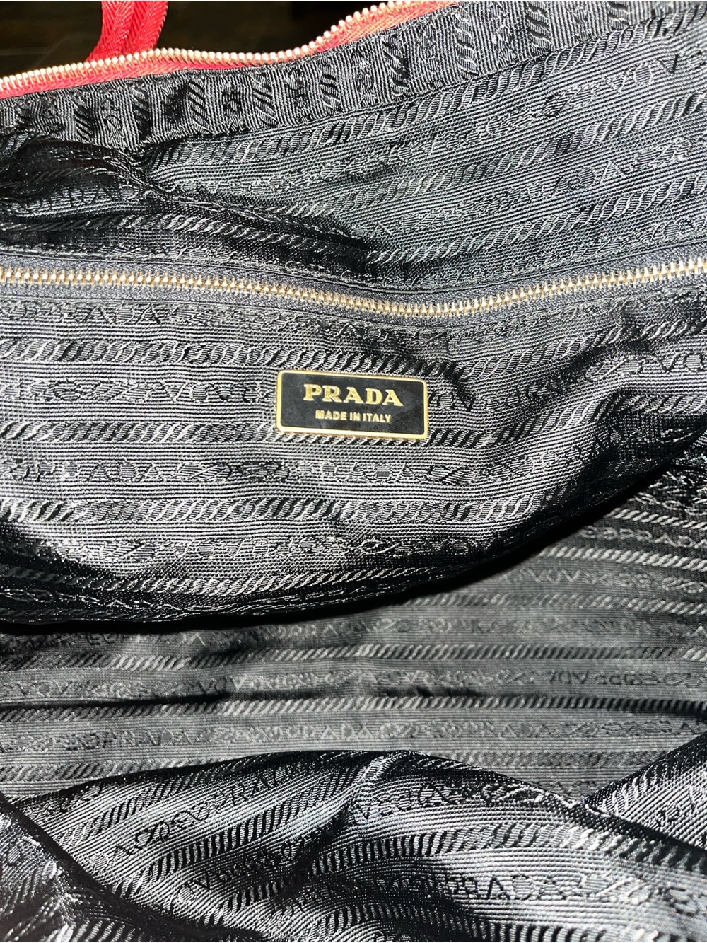 Prada Red Nylon Top Handle Bag - Picture 10 of 12